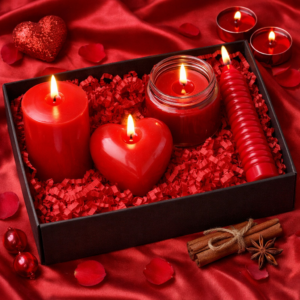 Kızıl Işıltı 4’lü Mum Seti