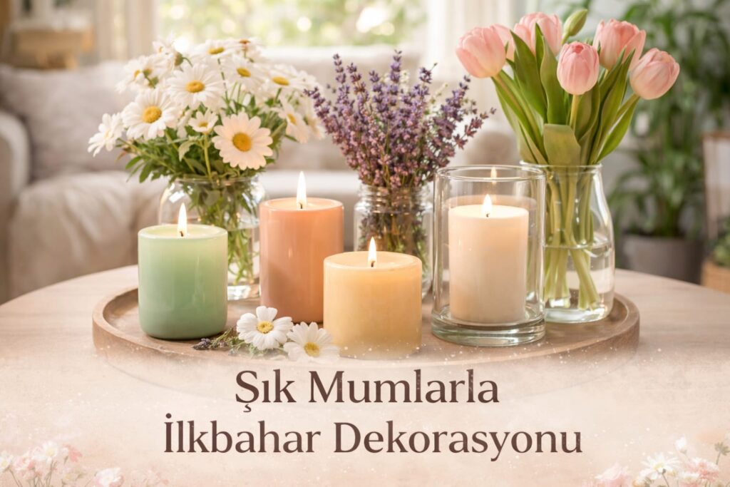 İlk Bahar Gelirken Mum Dekorasyonları